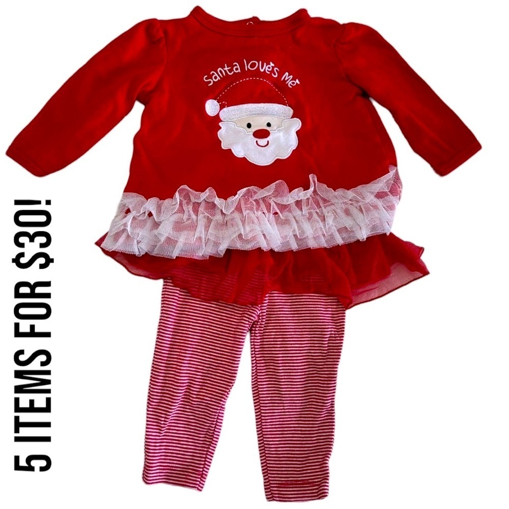 5/$30 Baby Girl 6 Months Christmas Matching outfit